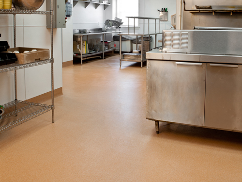 stonshield uts flooring in commercial kitchen